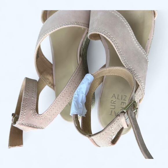 NEW Naturalizer Ursa Women's Strappy Espadrille Wedge Sandal Leather sz 9.5 M - Picture 5 of 8